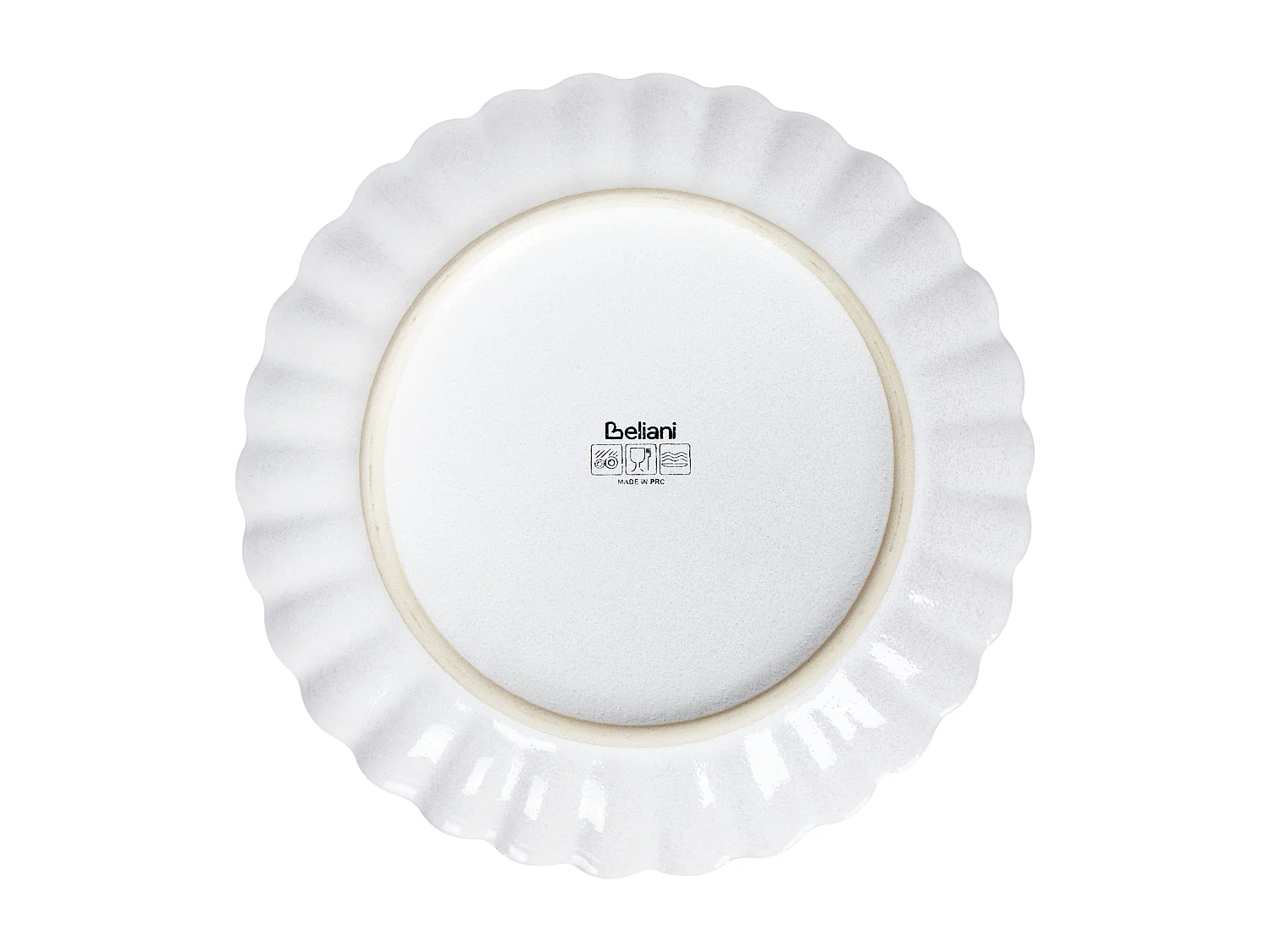 Lot de 8 assiettes à dessert NETTLE Grès Blanc cassé