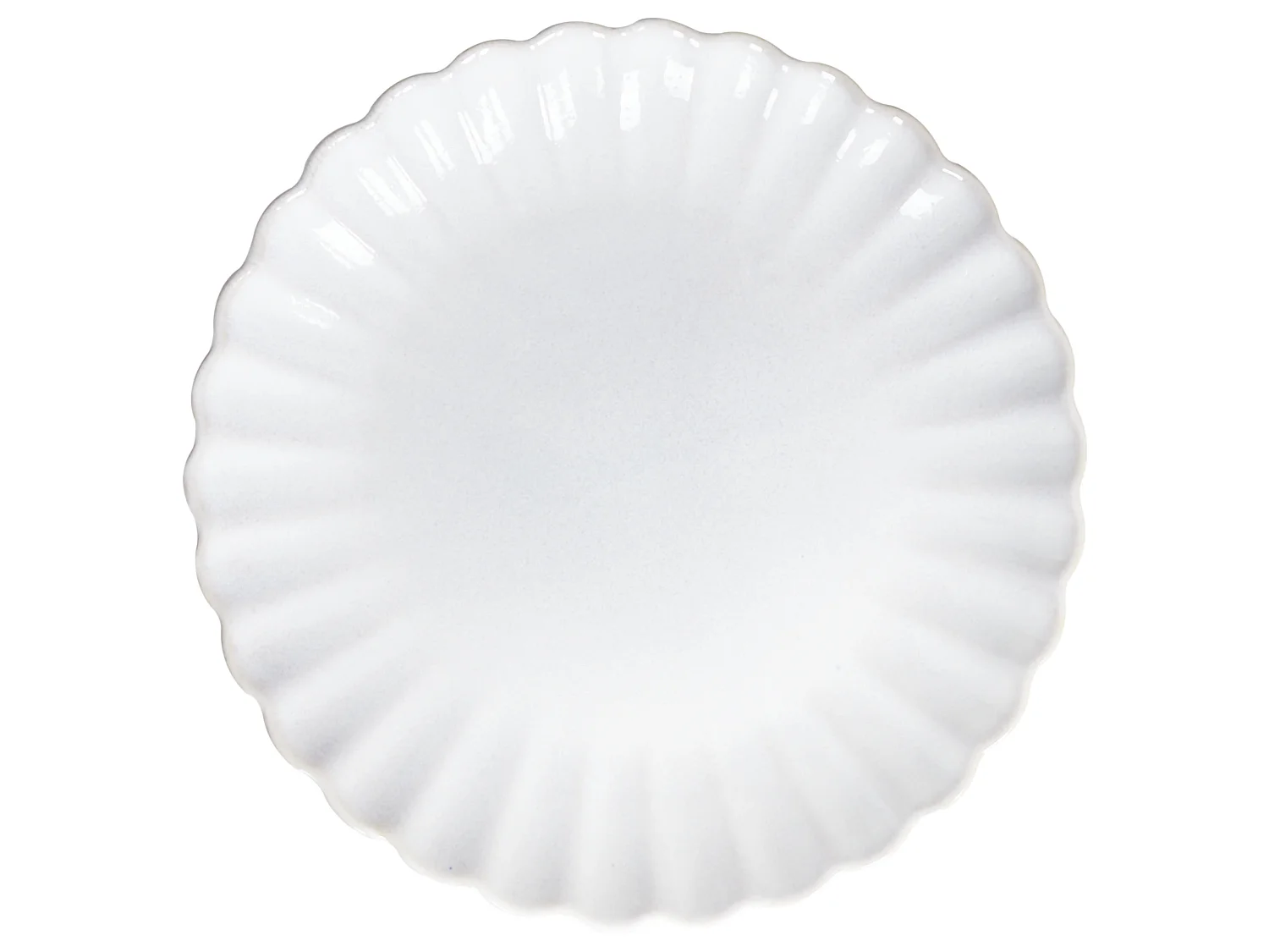 Set of 8 Side Plates NETTLE Stoneware Off-White
