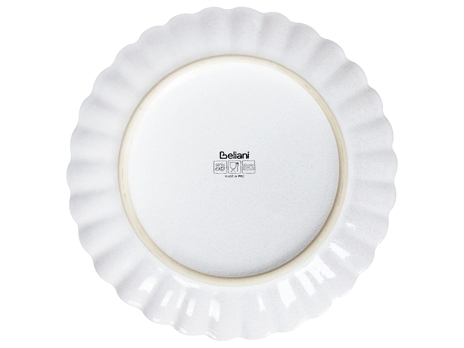 Set of 8 Side Plates NETTLE Stoneware Off-White