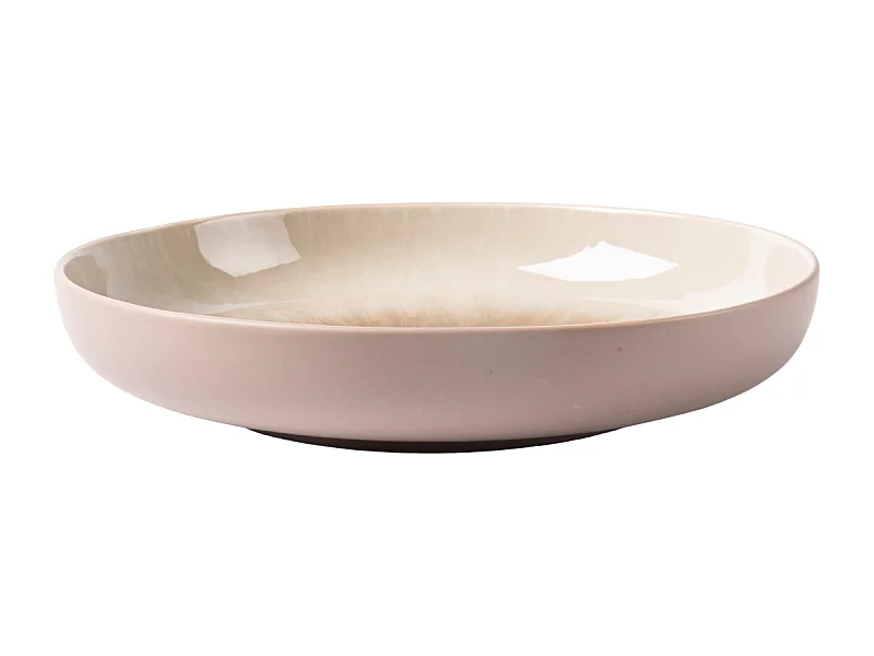 Lot de 6 assiettes creuses taupe - "Iris"