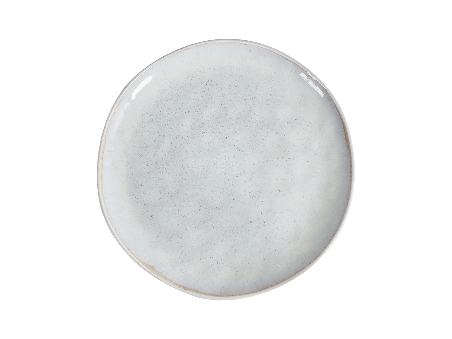 Lot de 8 assiettes plates SESAME Grès Gris clair