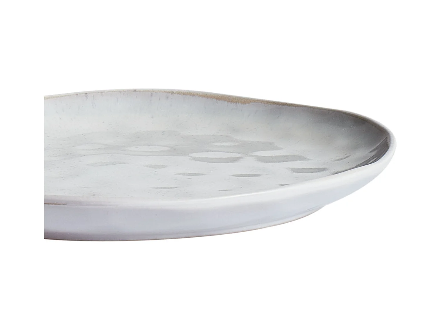 Lot de 8 assiettes plates SESAME Grès Gris clair