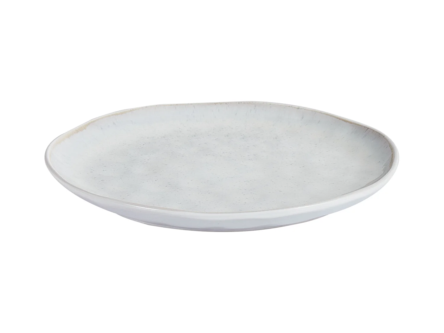 Lot de 8 assiettes plates SESAME Grès Gris clair