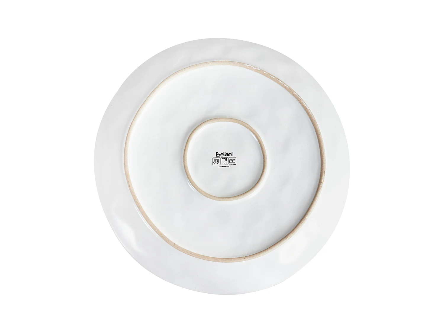 Lot de 8 assiettes plates SESAME Grès Gris clair