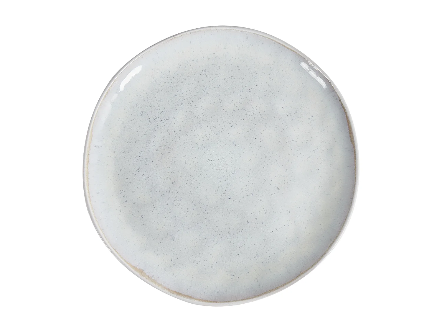 Lot de 8 assiettes plates SESAME Grès Gris clair