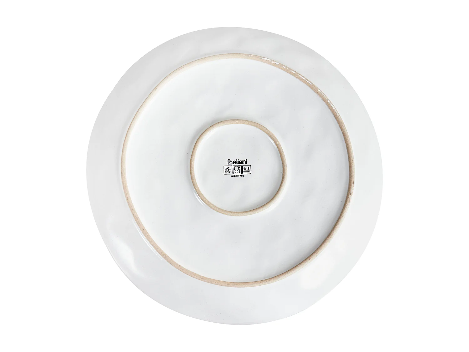 Lot de 8 assiettes plates SESAME Grès Gris clair