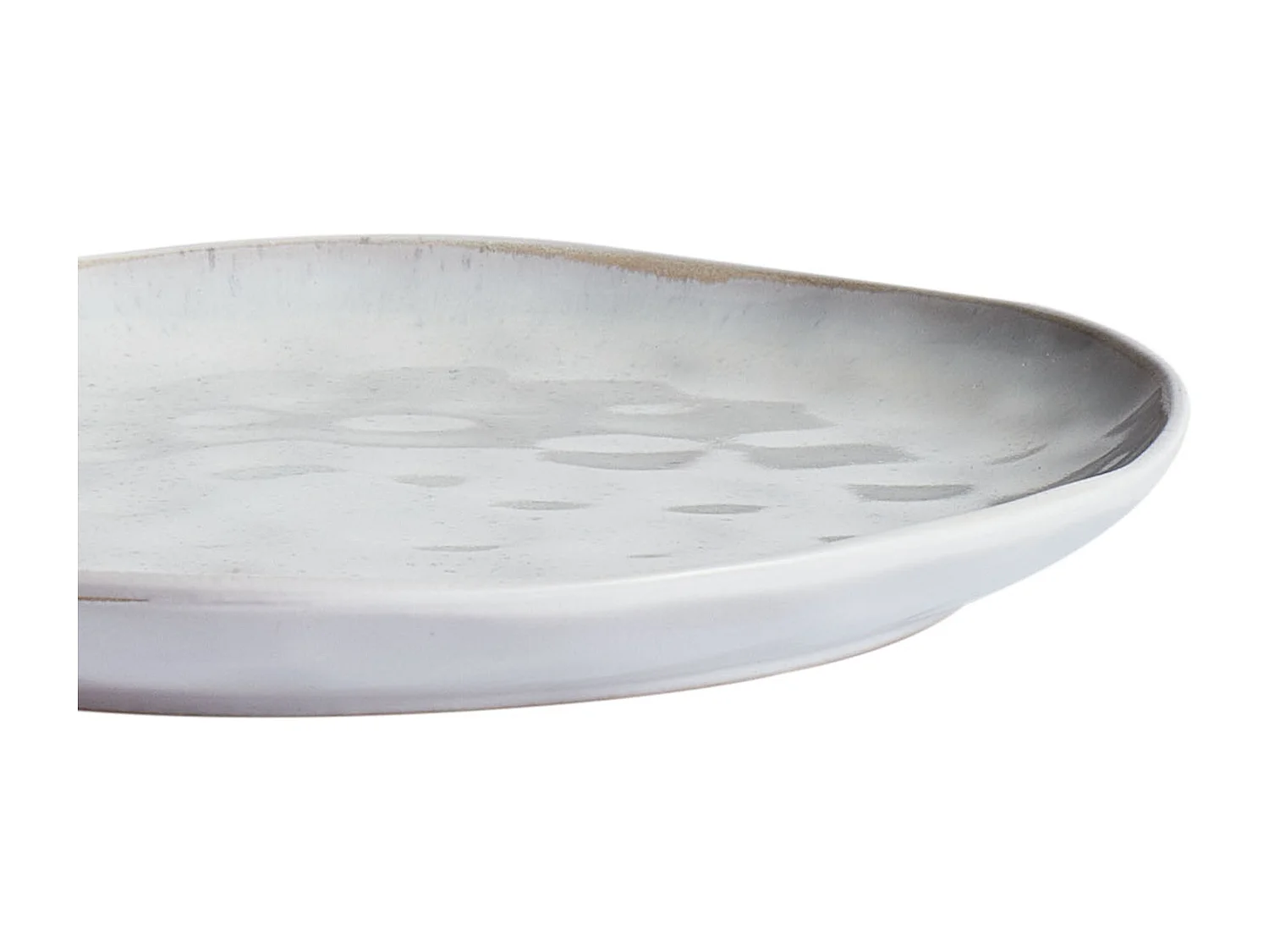 Lot de 8 assiettes plates SESAME Grès Gris clair