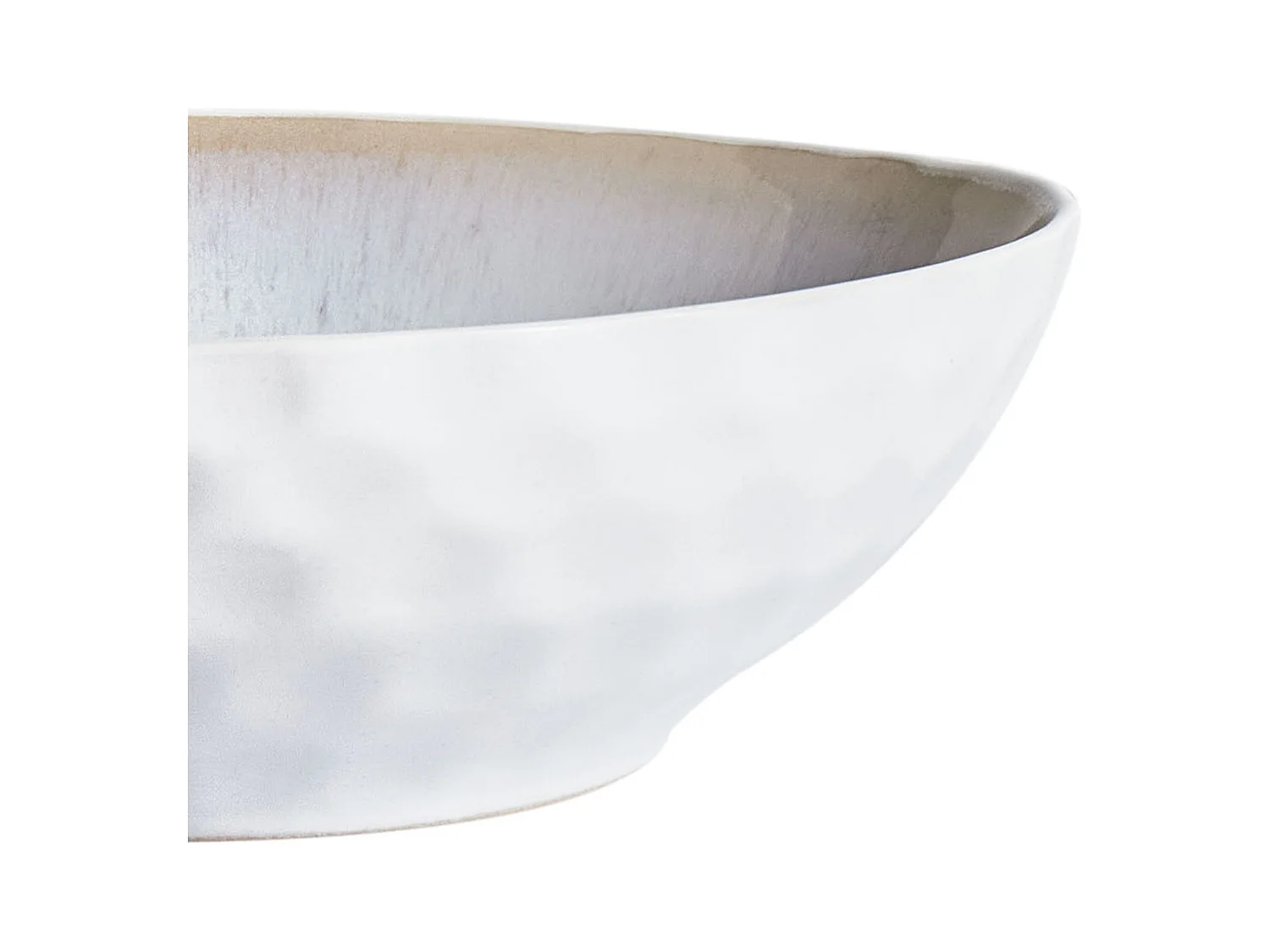 Set van 8 diepe borden SESAME Steengoed Lichtgrijs