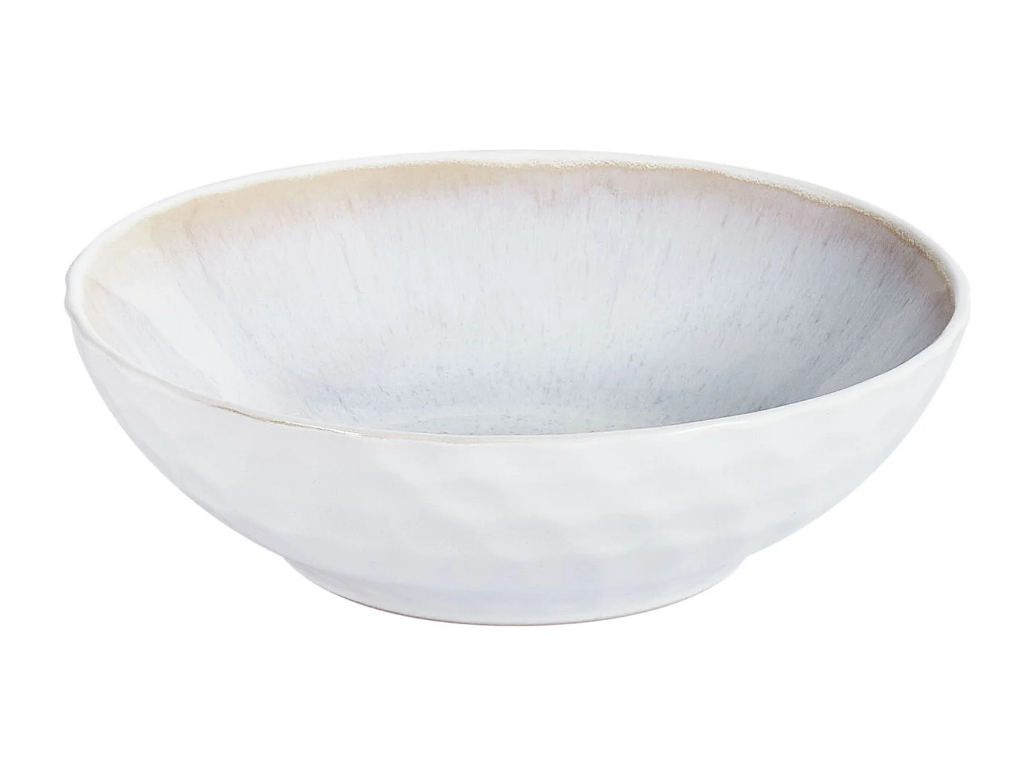 Lot de 8 assiettes creuses SESAME Grès Gris clair