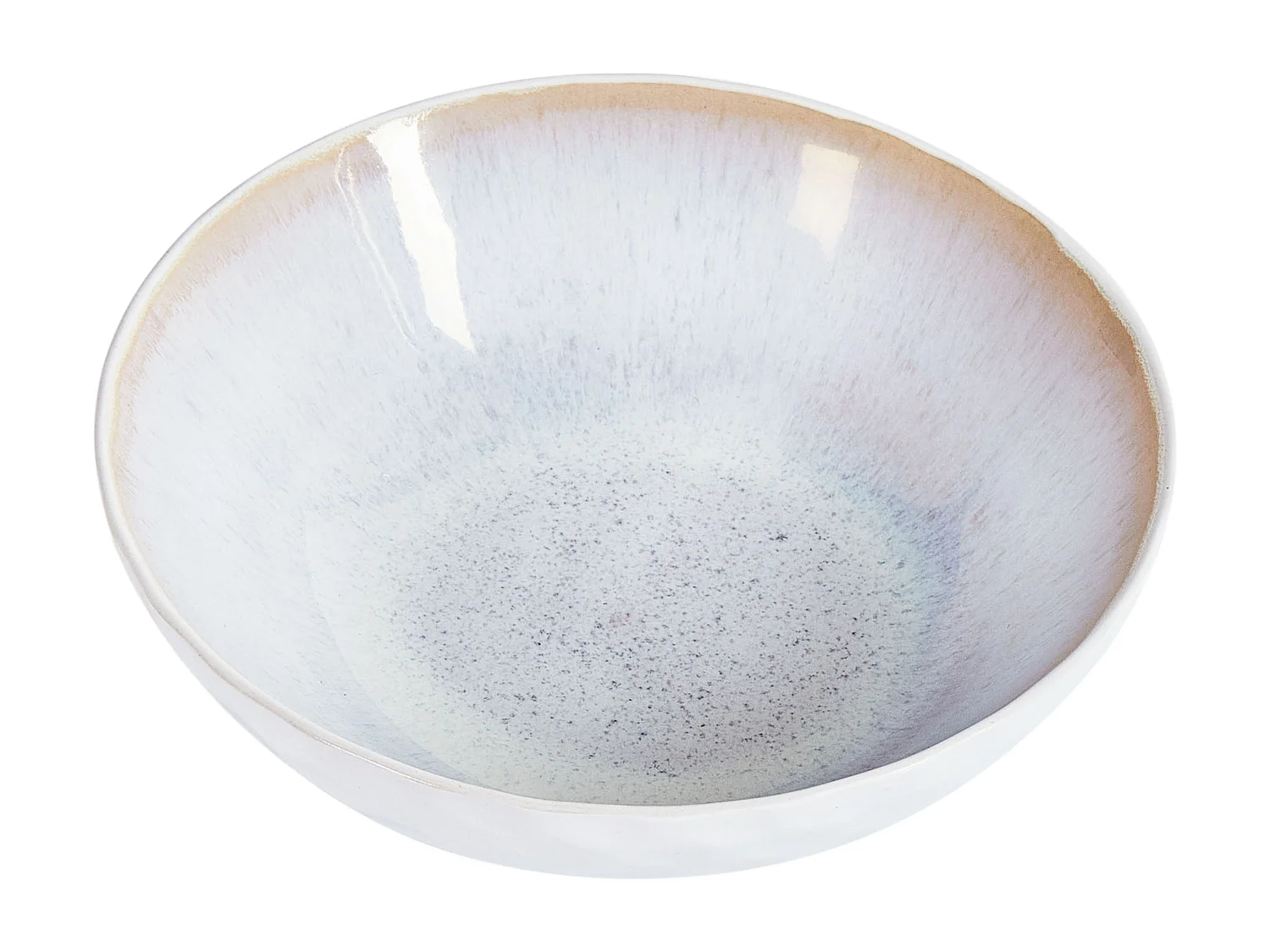 Lot de 8 assiettes creuses SESAME Grès Gris clair