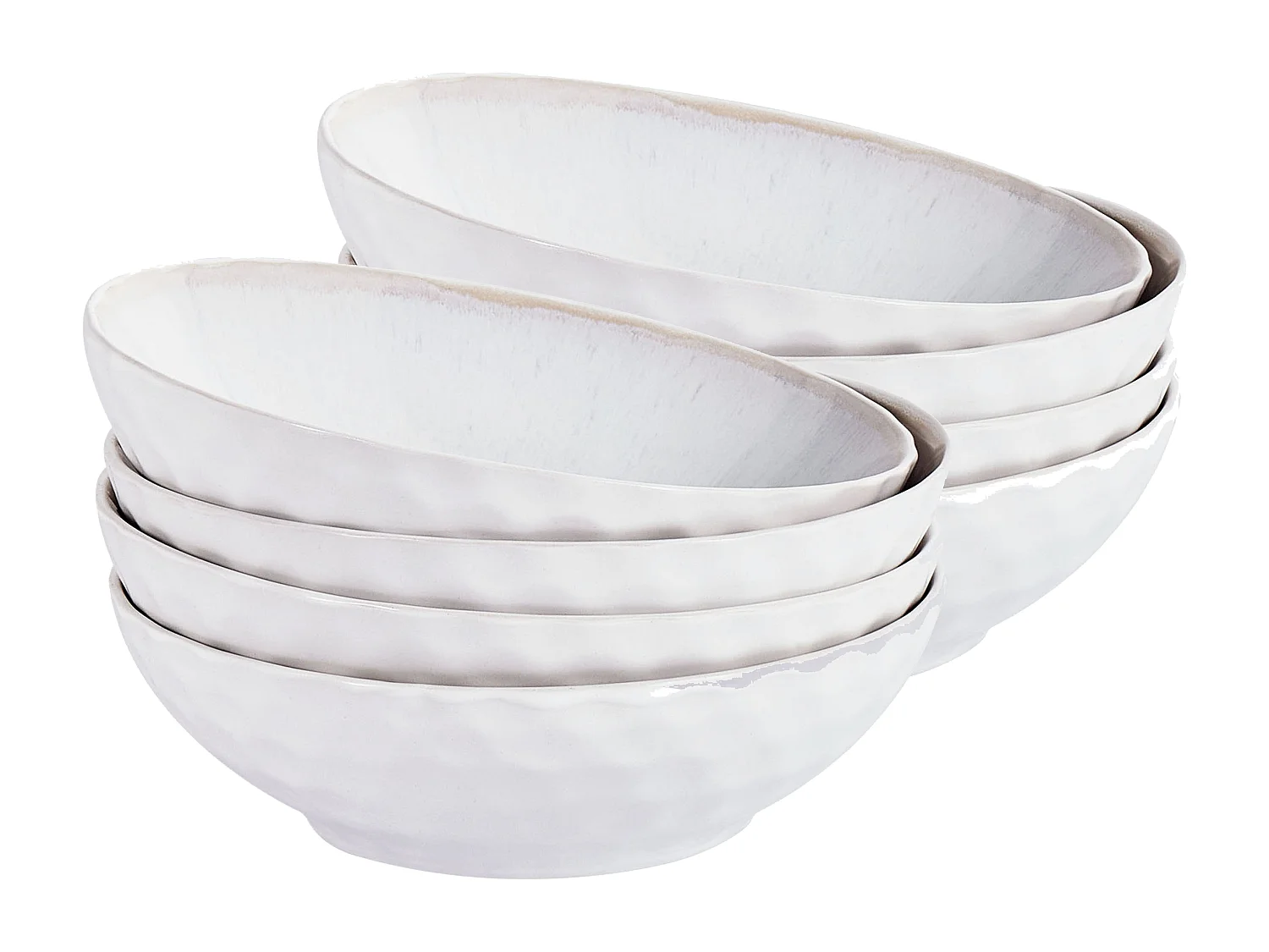 Suppenteller 8er Set SESAME Steinzeug Hellgrau