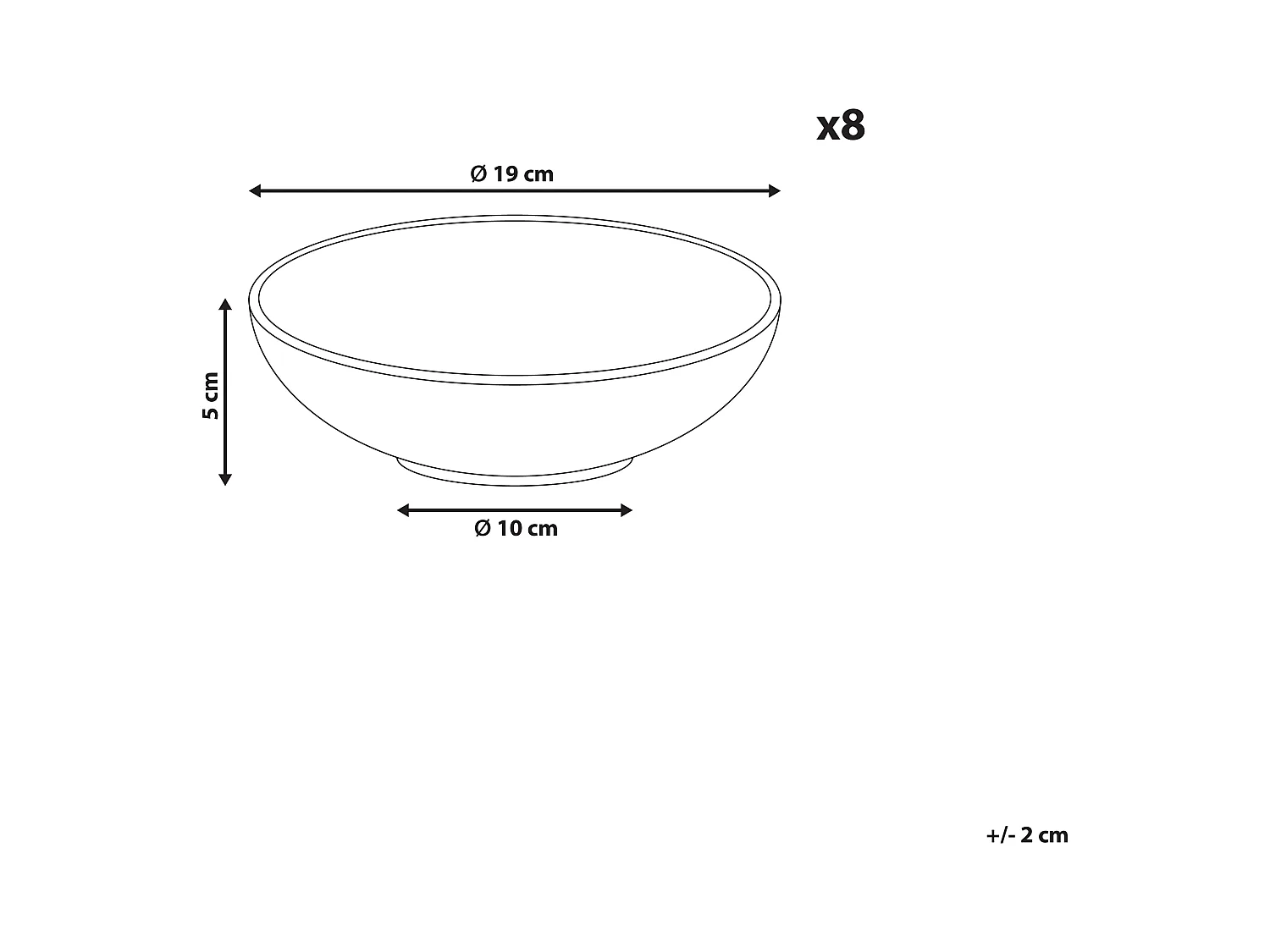 Lot de 8 assiettes creuses THYME Grès Vert foncé
