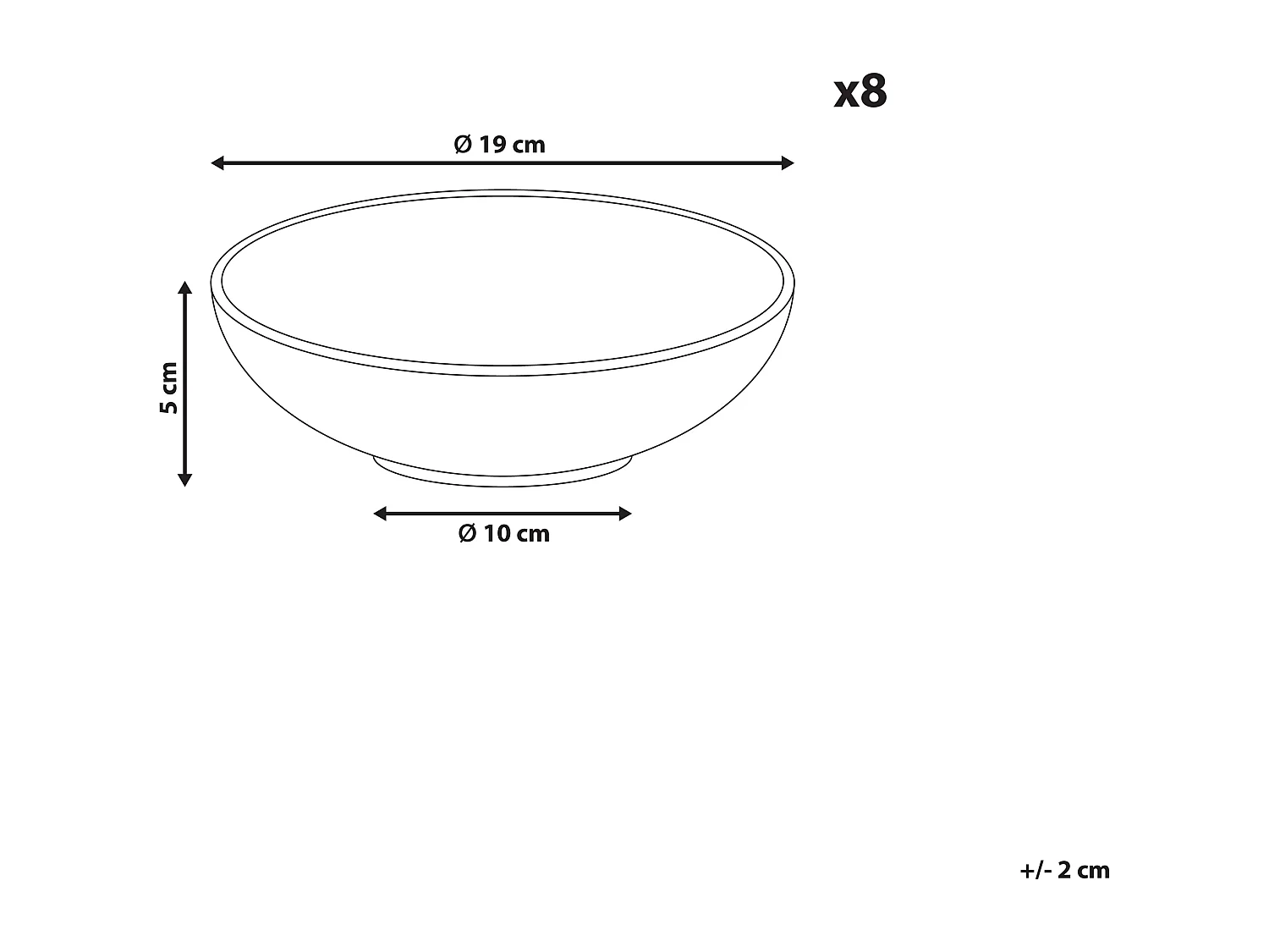 Lot de 8 assiettes creuses THYME Grès Vert foncé