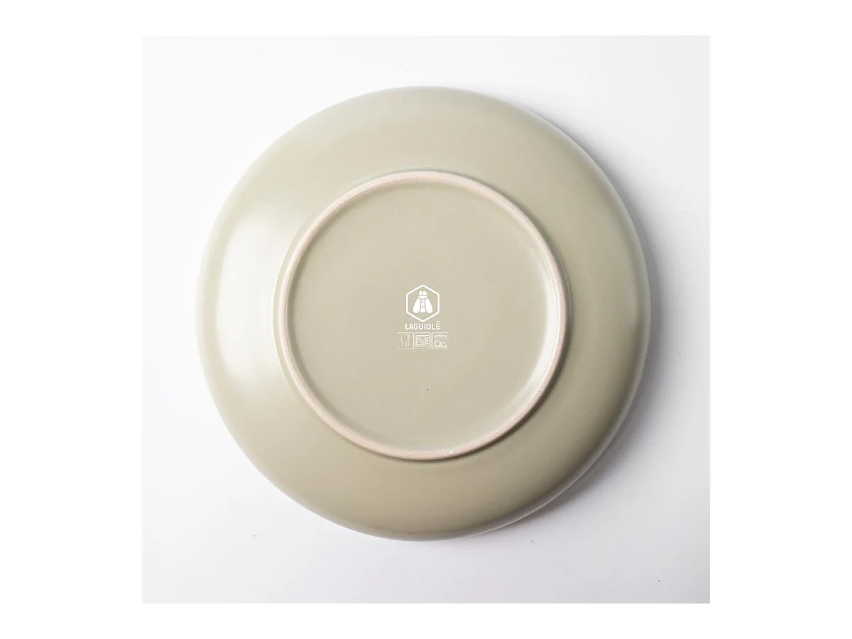 Lot de 6 assiettes creuses vert - "Iris"