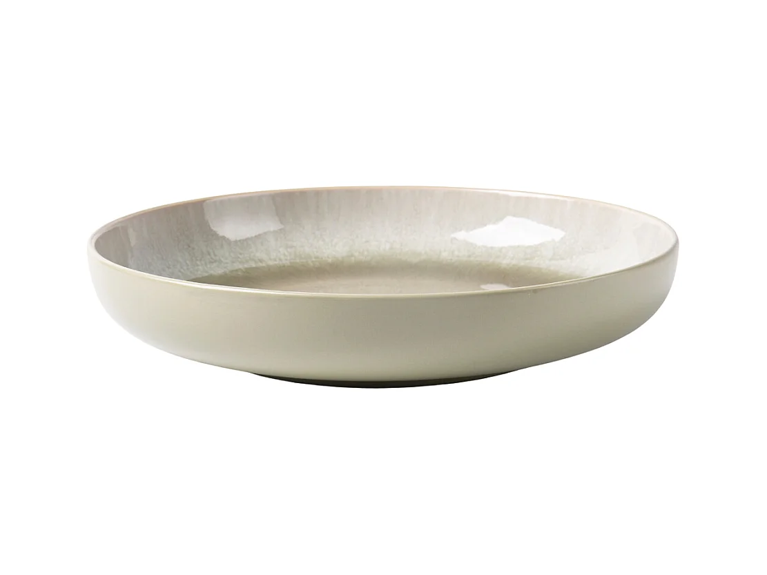 Lot de 6 assiettes creuses vert - "Iris"