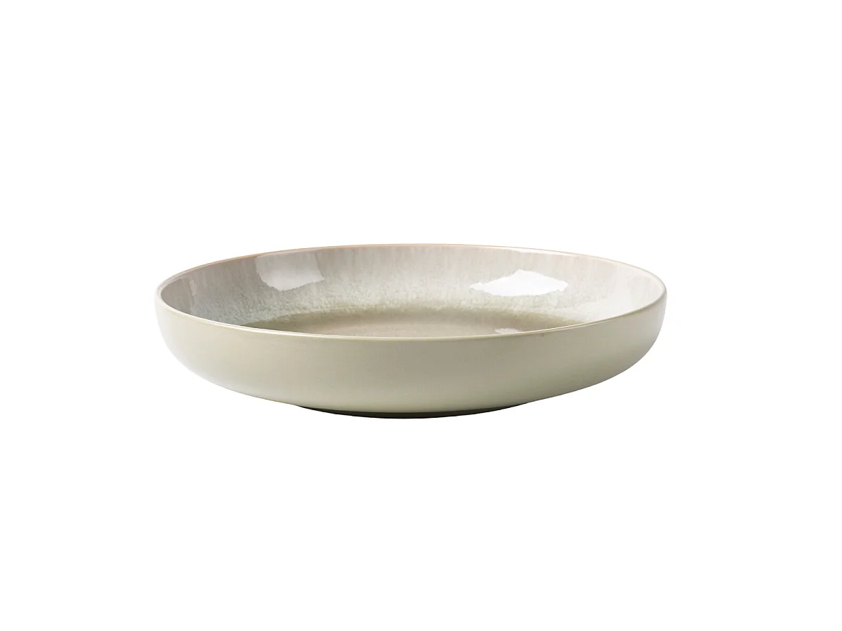 Lot de 6 assiettes creuses vert - "Iris"