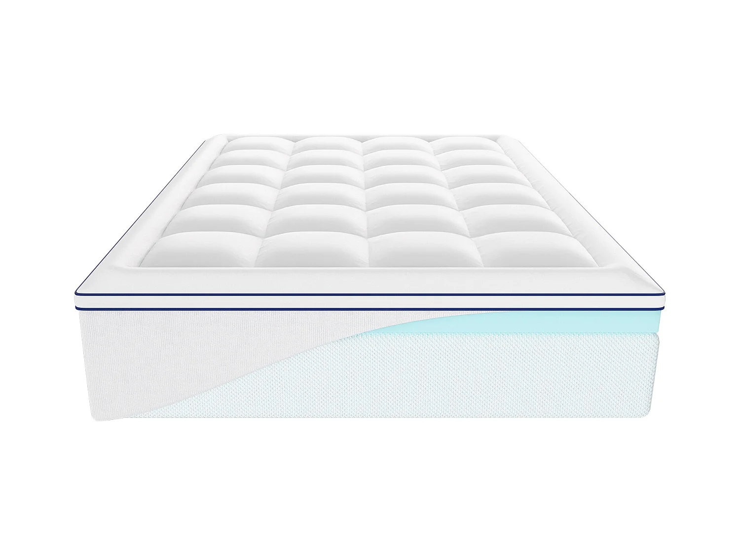 Surmatelas SucceBuy, Mousse à Mémoire de Forme, Rembourrage en Fibres, Queen, Épaisseur 10,2 cm
