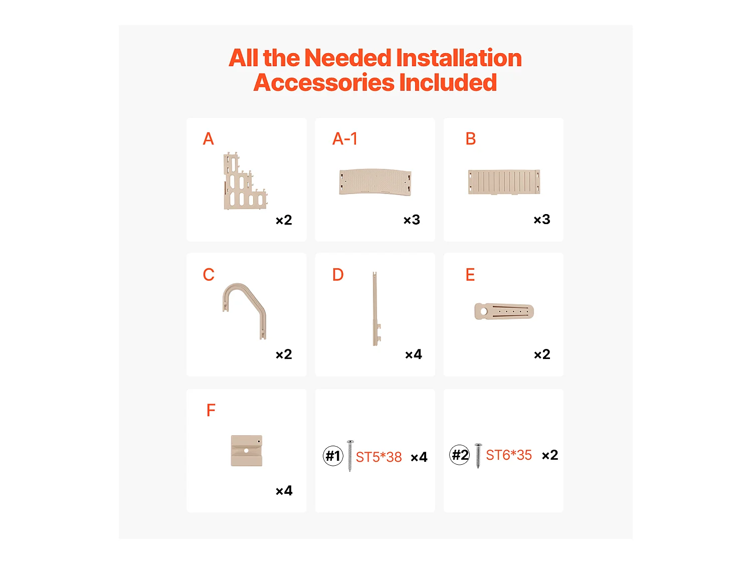 Escalera de Piscina SucceBuy de 3 Peldaños en Color Topo con 2 Pasamanos, Soporta 181 kg para Piscinas de 91 a 122 cm