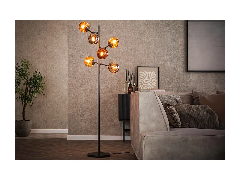 Stehlampe - Schwarz Glas - PELOTA