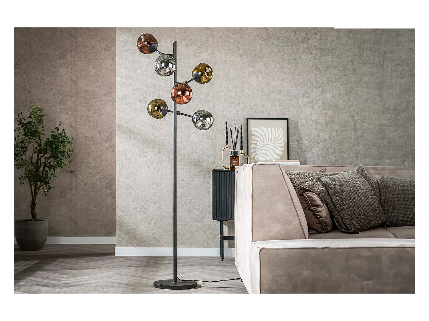 Lampadaire - Noir Verre - PELOTA