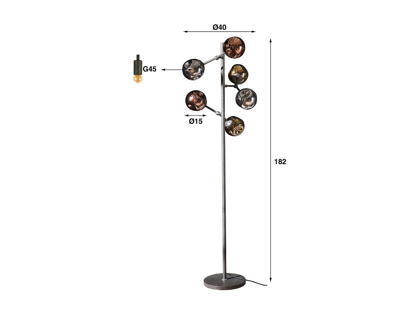 Lampada - Nero Vetro - PELOTA