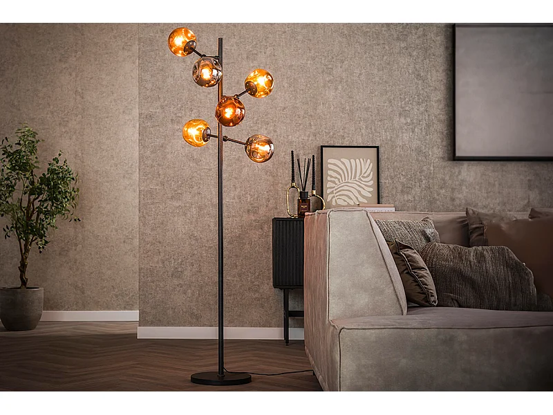 Stehlampe - Schwarz Glas - PELOTA