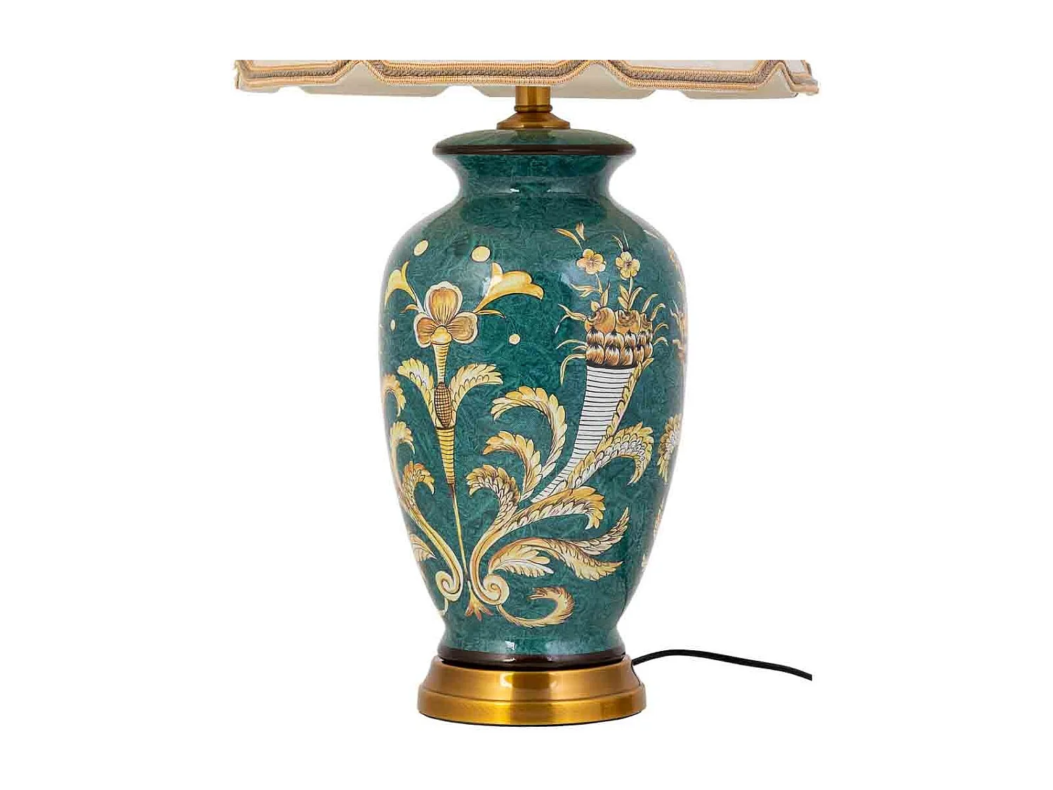 Lampe de table en céramique bleu D40x70 Bleu