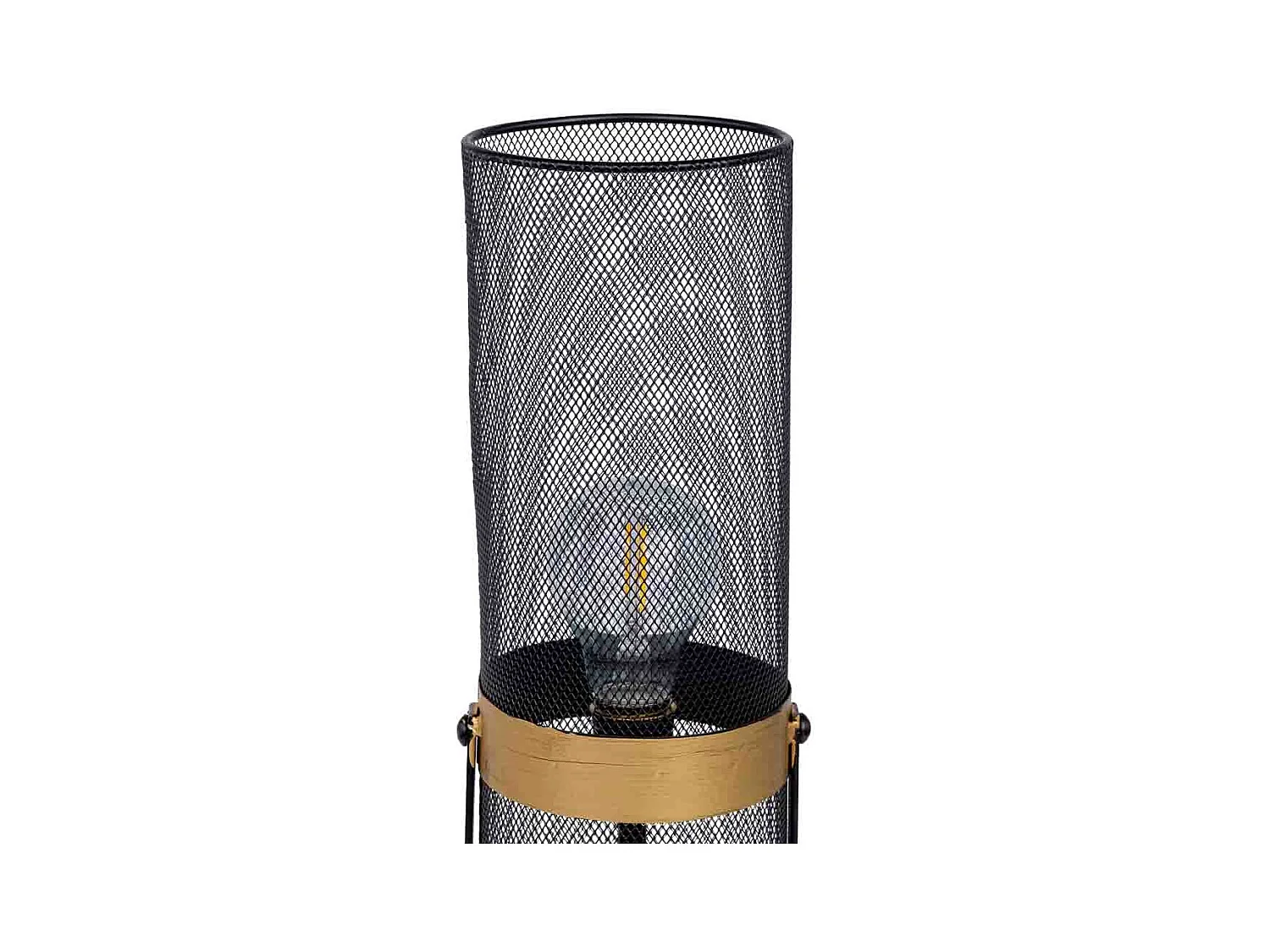 Lampe de table en métal noir avec 1 spot 12,5x12,5x51h cm