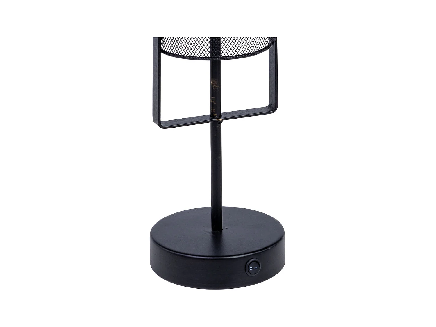 Lampe de table en métal noir avec 1 spot 12,5x12,5x51h cm