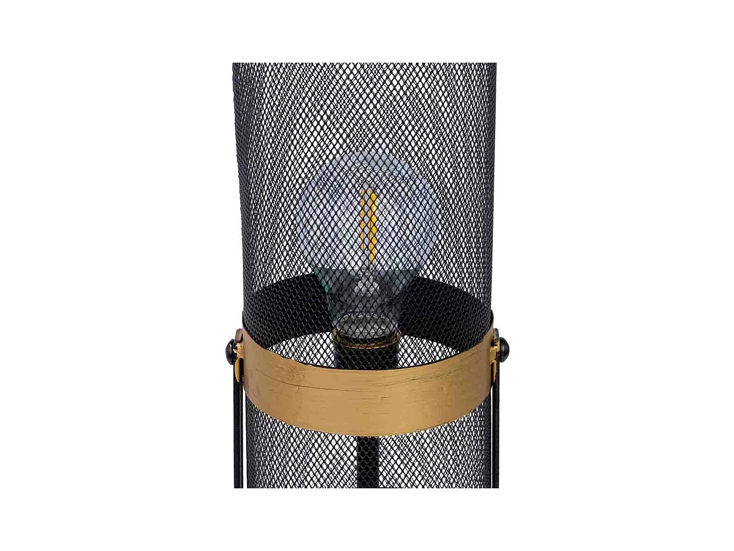 Lampe de table en métal noir avec 1 spot 12,5x12,5x51h cm