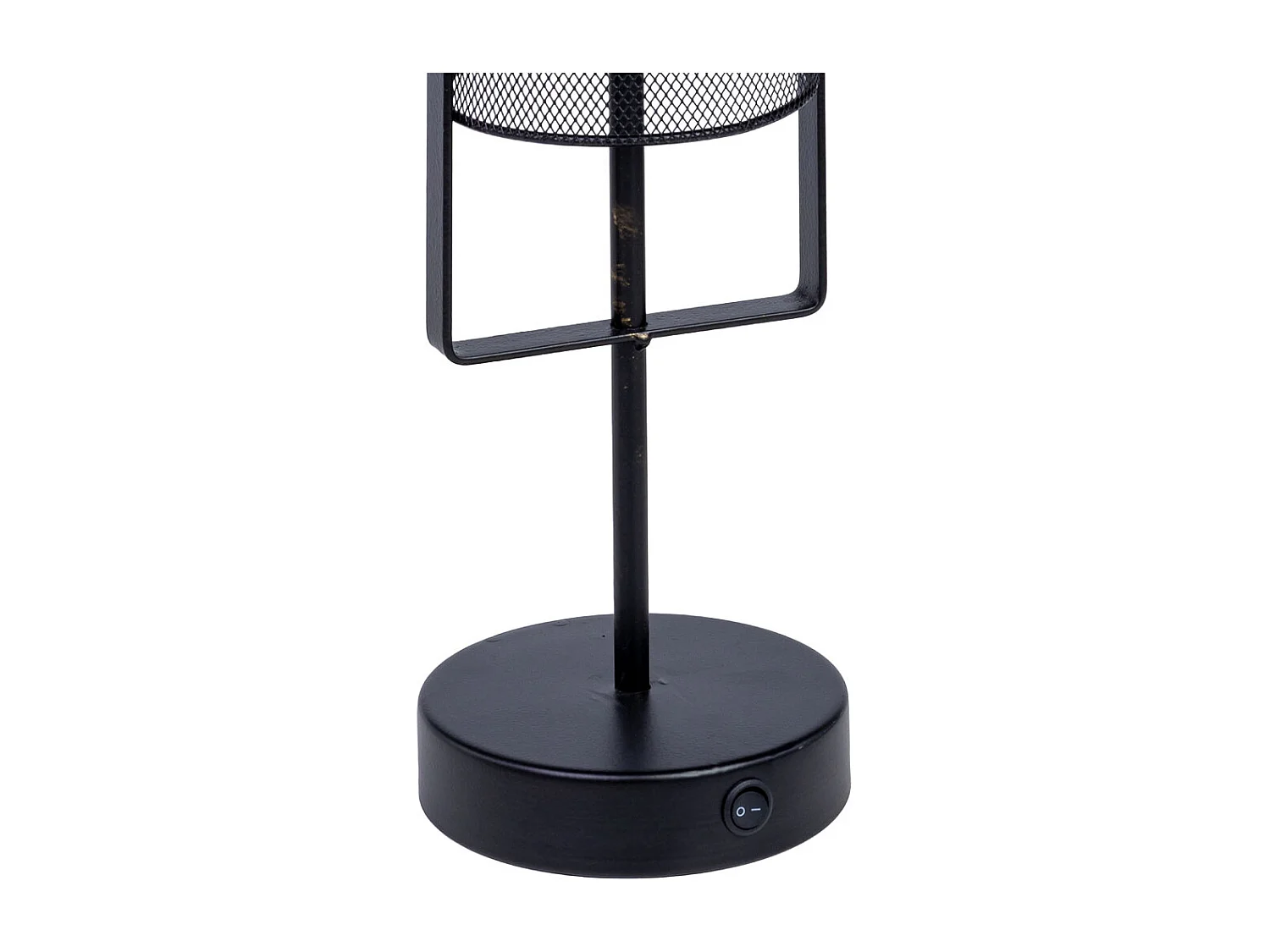 Candeeiro de mesa em metal preto com 1 foco 12,5x12,5x51h cm