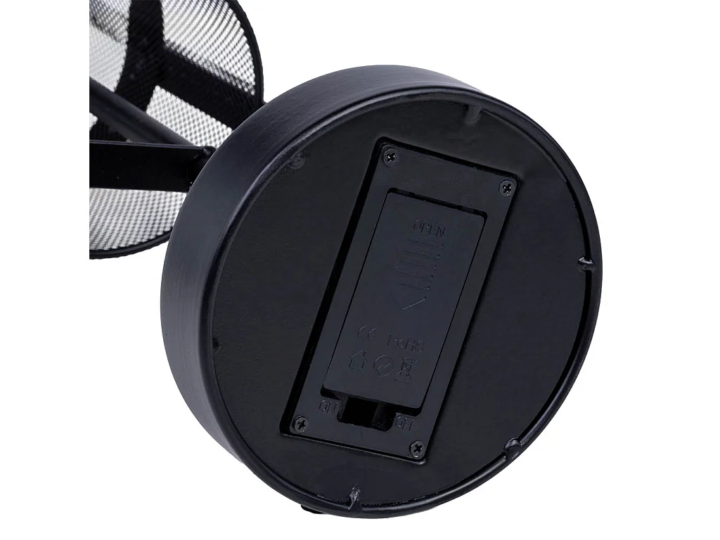 Lampada da tavolo in metallo nero con 1 faretto 12,5x12,5x51h cm