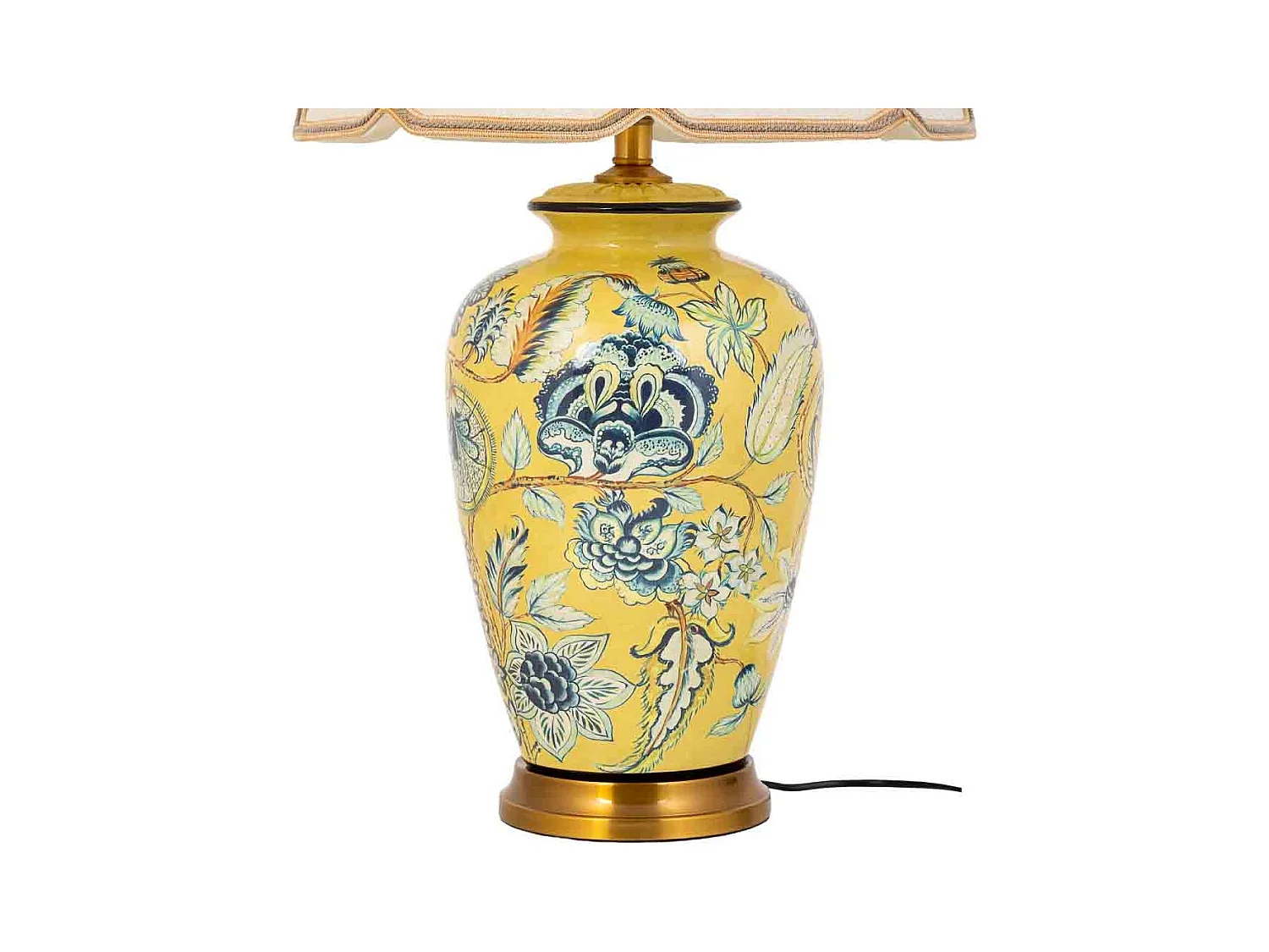 Lámpara de mesa de ceramica amarillo D45x78