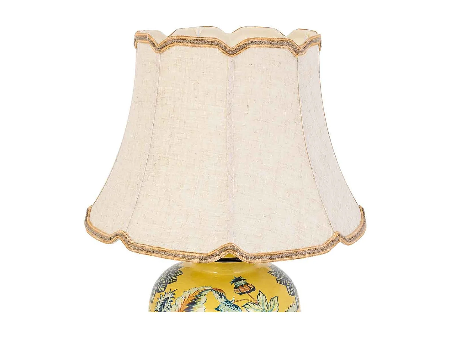 Lámpara de mesa de ceramica amarillo D45x78