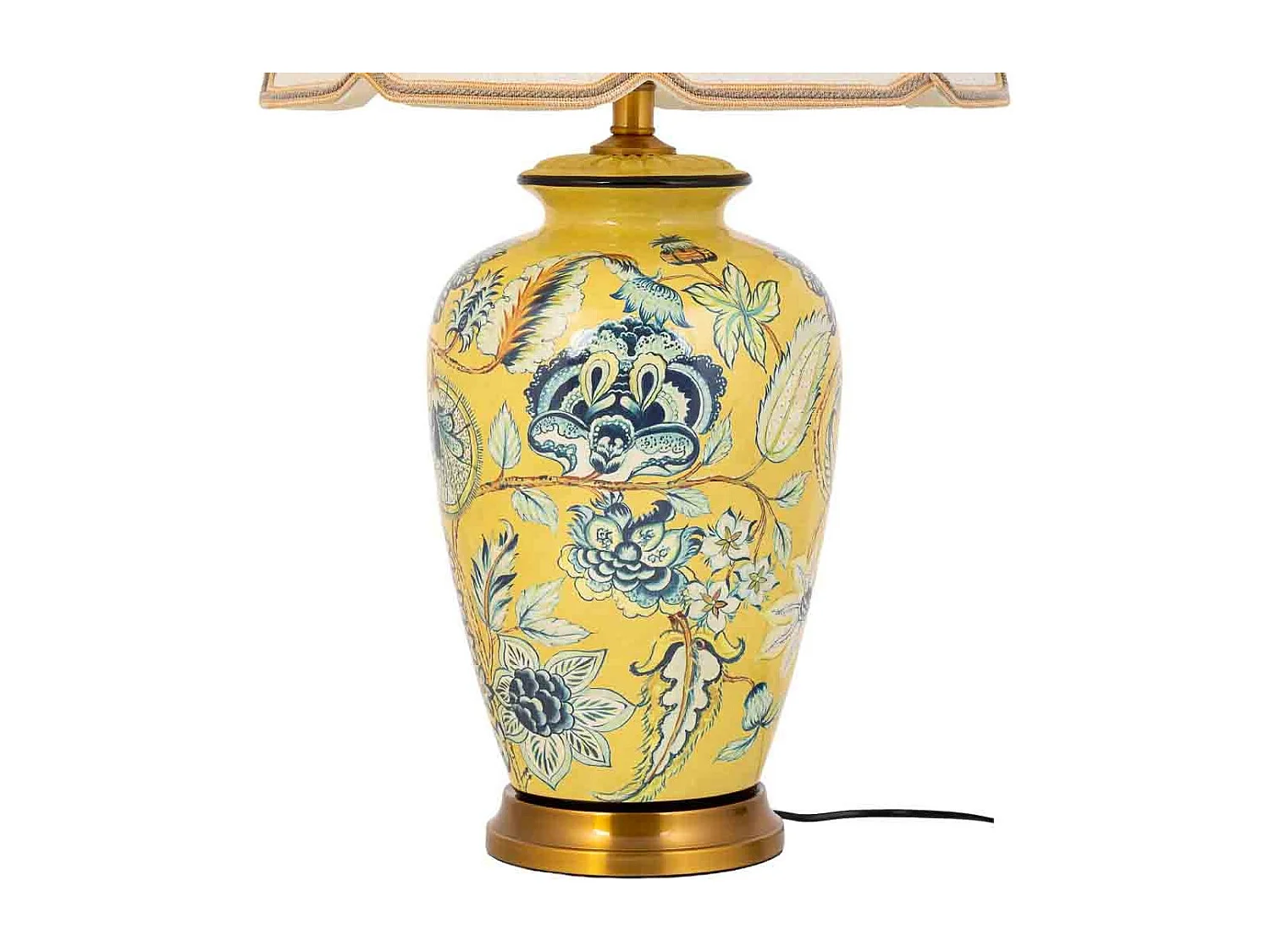 Lámpara de mesa de ceramica amarillo D45x78