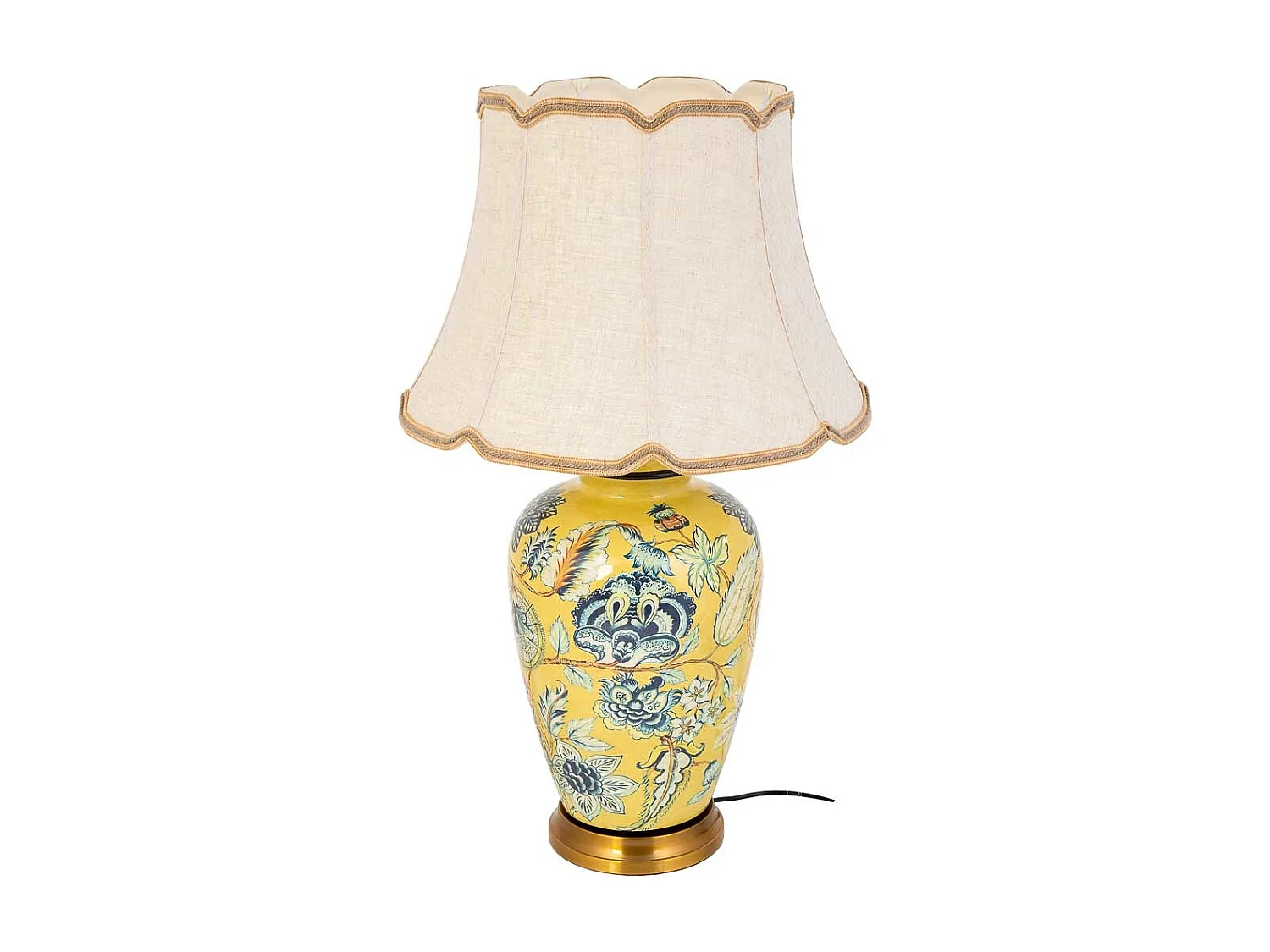 Lámpara de mesa de ceramica amarillo D45x78