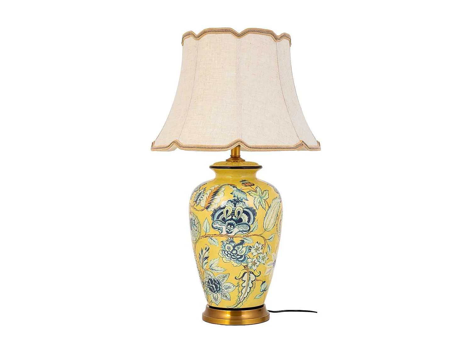 Lámpara de mesa de ceramica amarillo D45x78