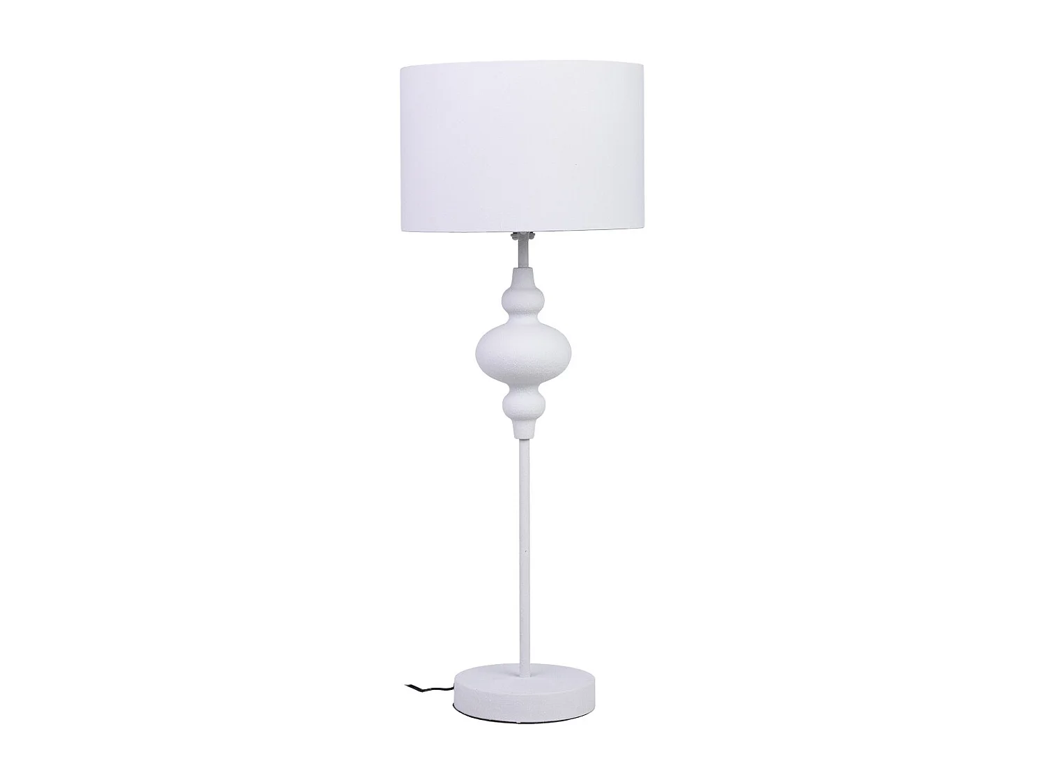 Lampe de table en métal blanc 30x30x80h cm