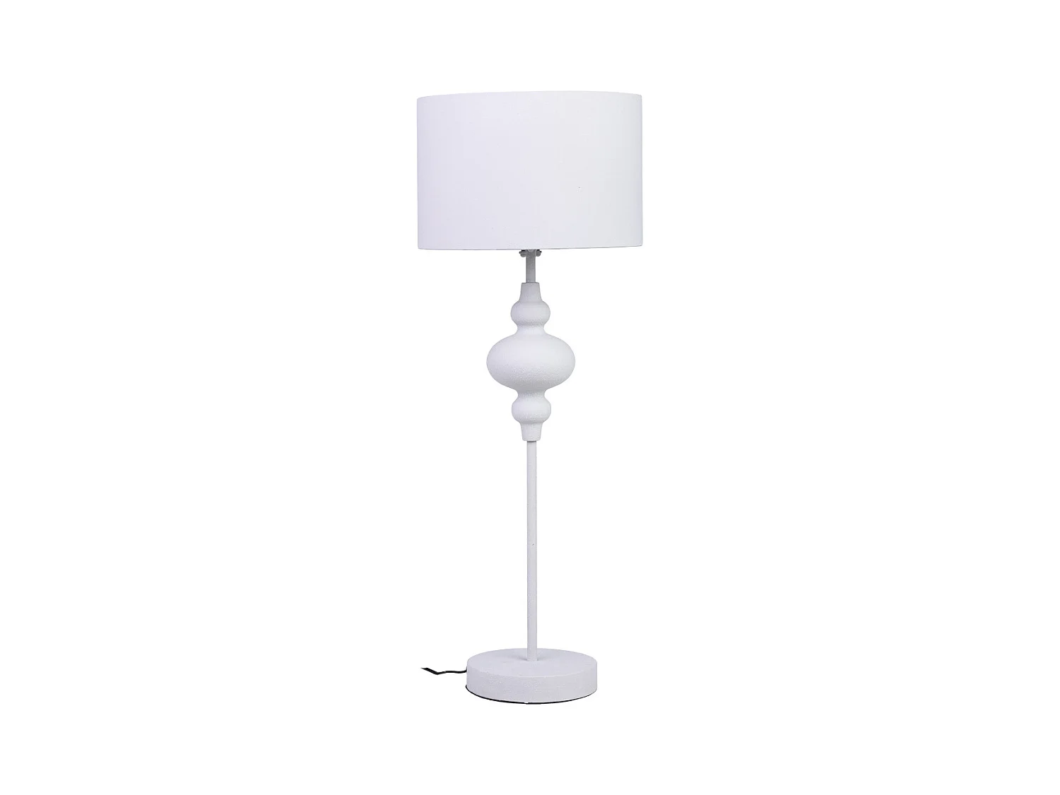 Candeeiro de mesa em metal branco 30x30x80h cm
