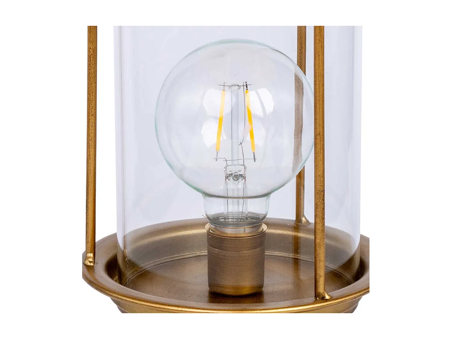 Lampe de table en métal 25x25x46/51,5h cm