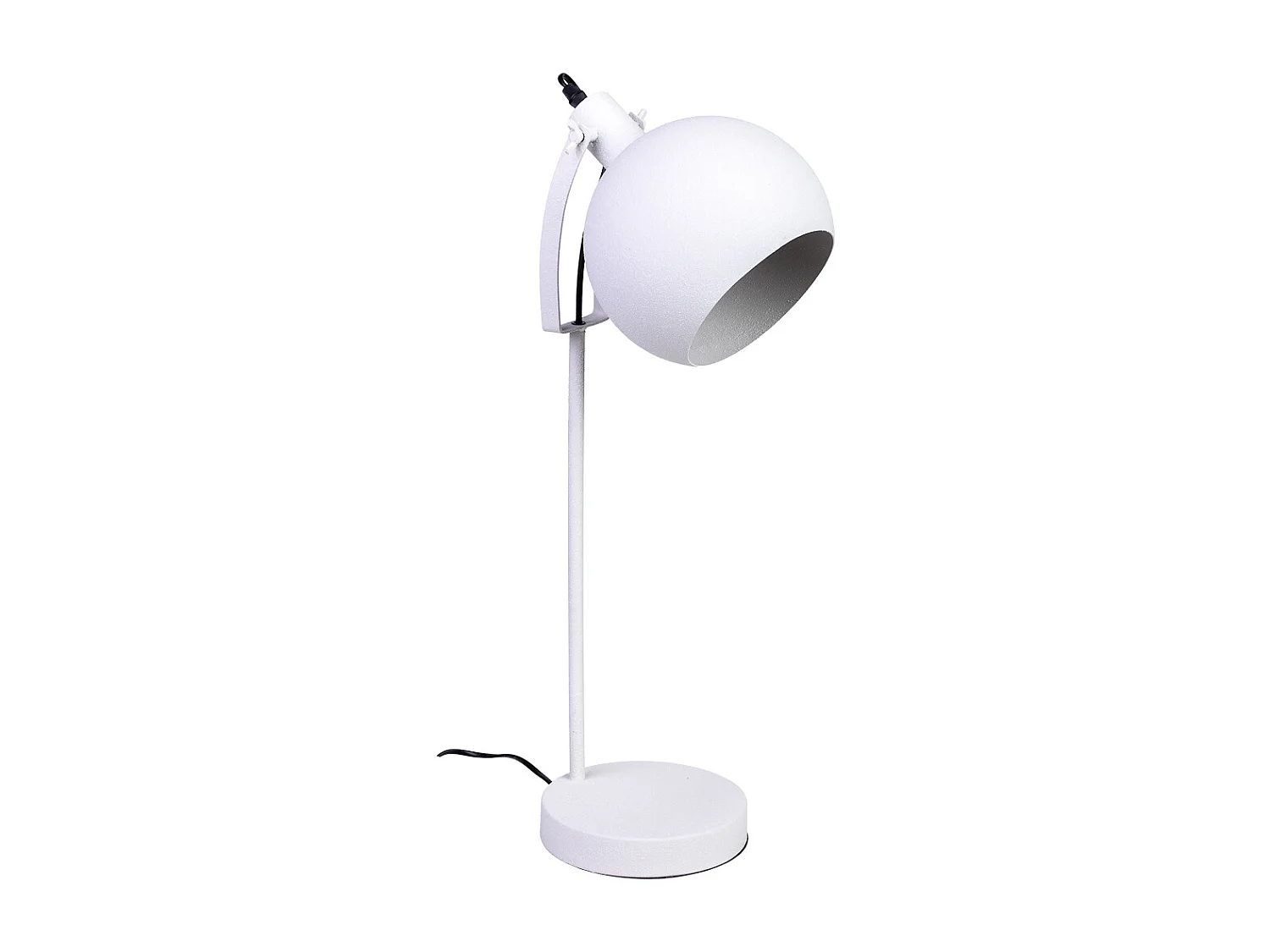 Lámpara de mesa de metal blanco 24x20x67h cm