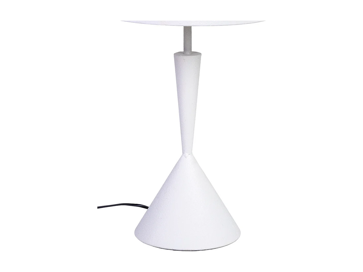 Lámpara de mesa de metal blanco 30x30x52/66h cm