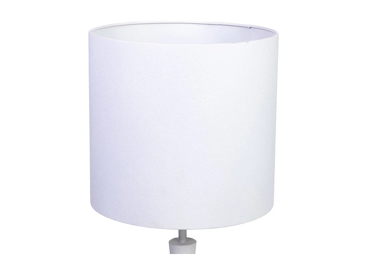 Lámpara de mesa de metal blanco 30x30x52/66h cm