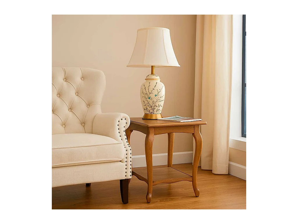 Lampe de table en céramique blanche D33x55