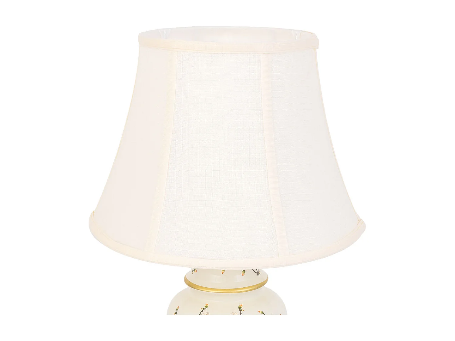 Candeeiro de mesa em cerâmica branca, D33x55h cm