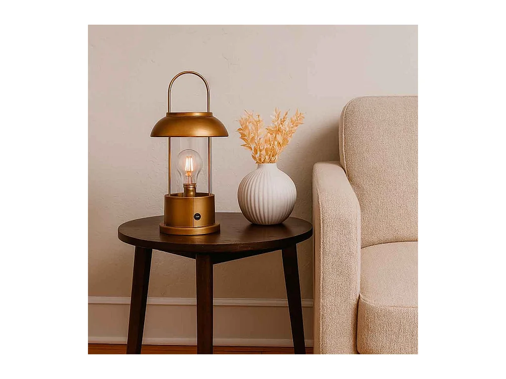 Lampe de table en métal 18x18x36,5h cm