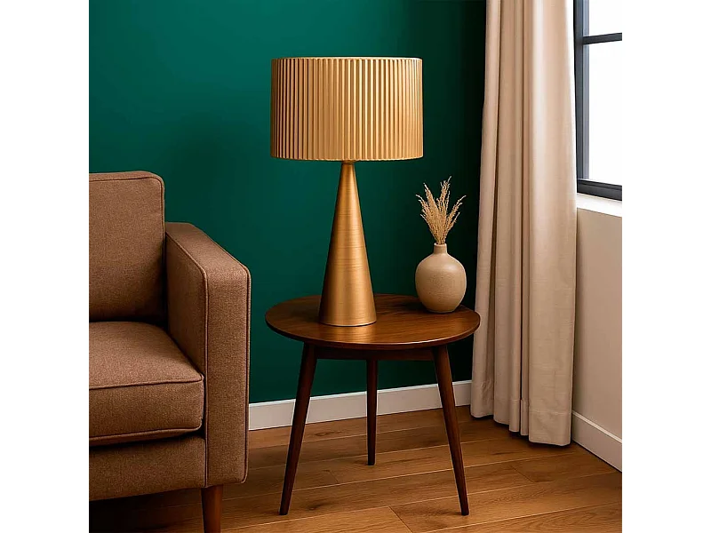 Candeeiro de mesa em metal 24x24x49,5h cm