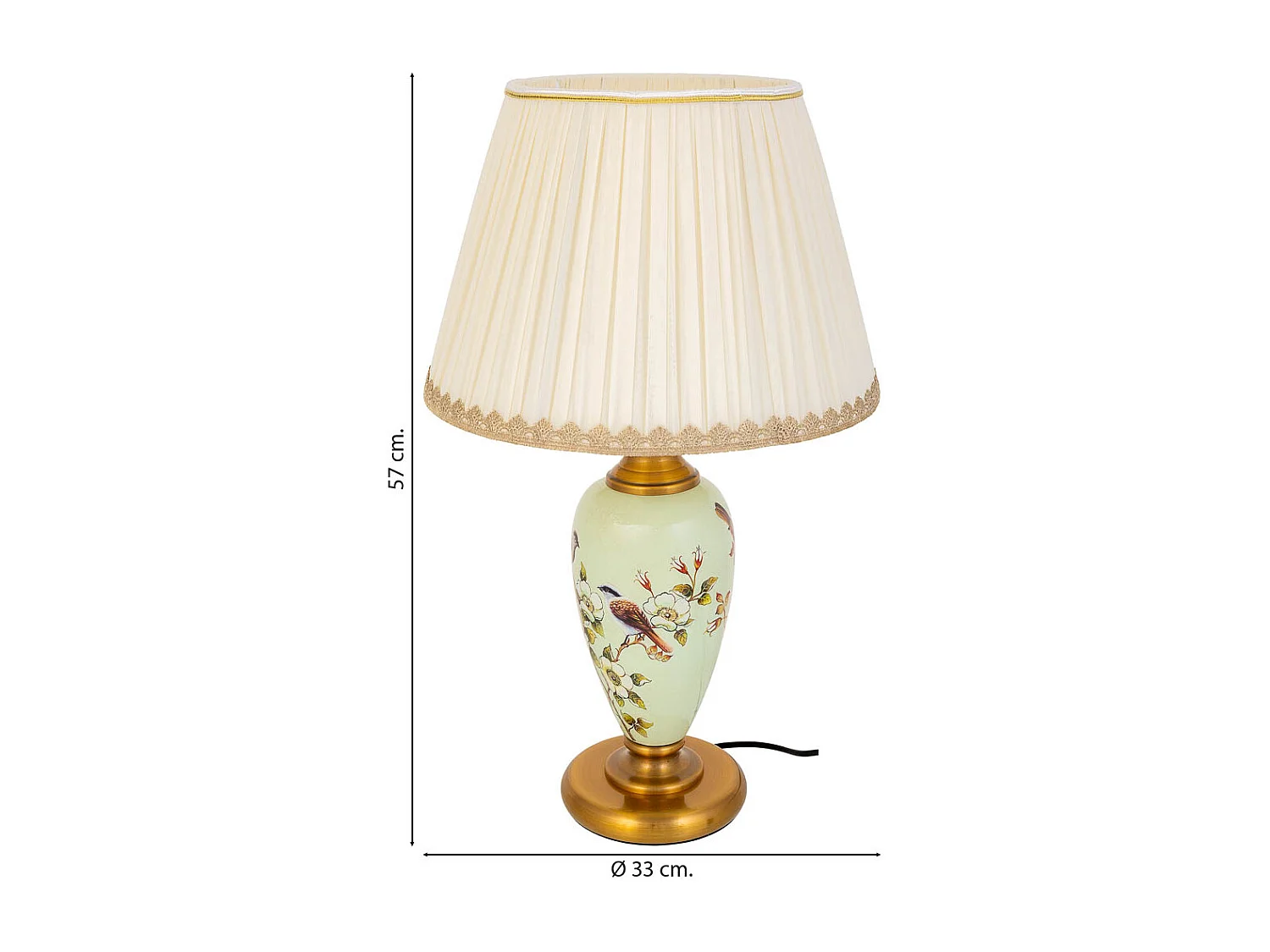 Lampe de table en céramique blanche D33x57