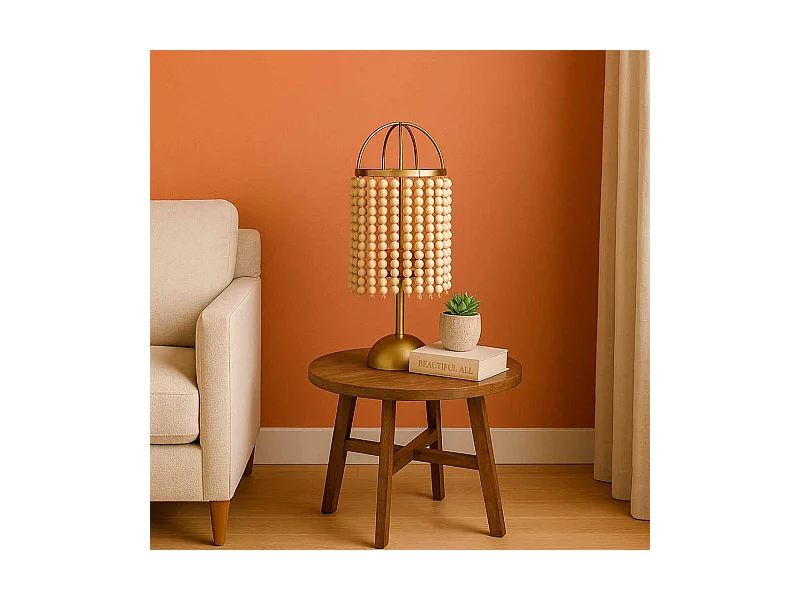 Candeeiro de mesa em metal 19x19x33/61h cm