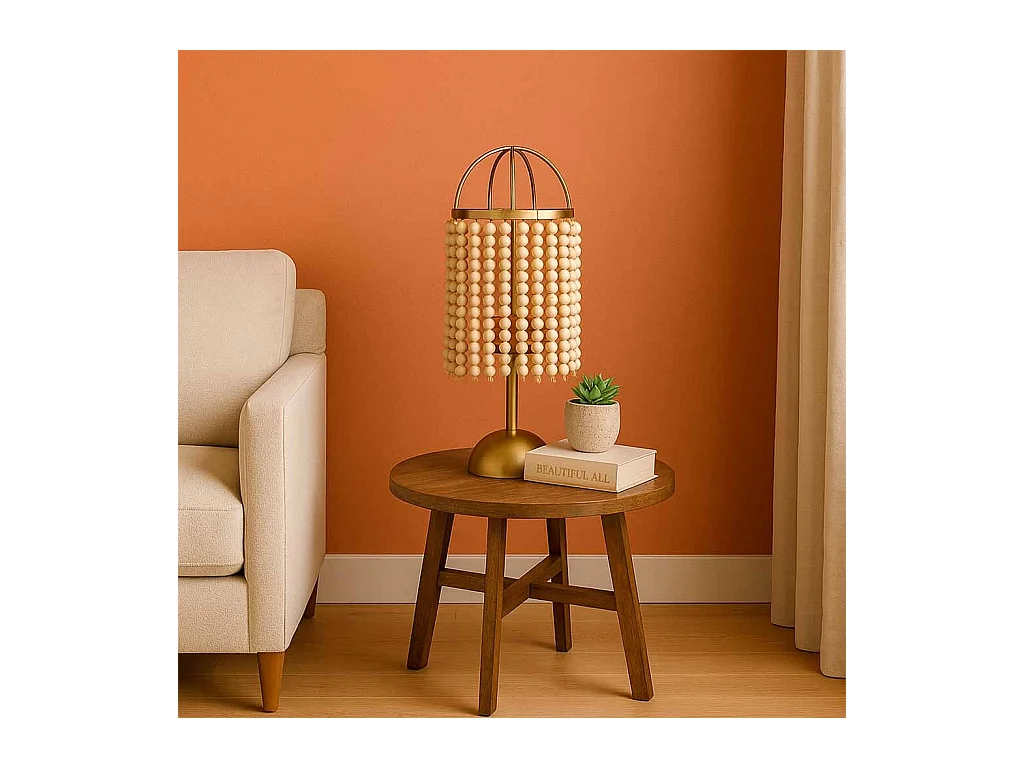 Lampe de table en métal 19x19x33/61h cm